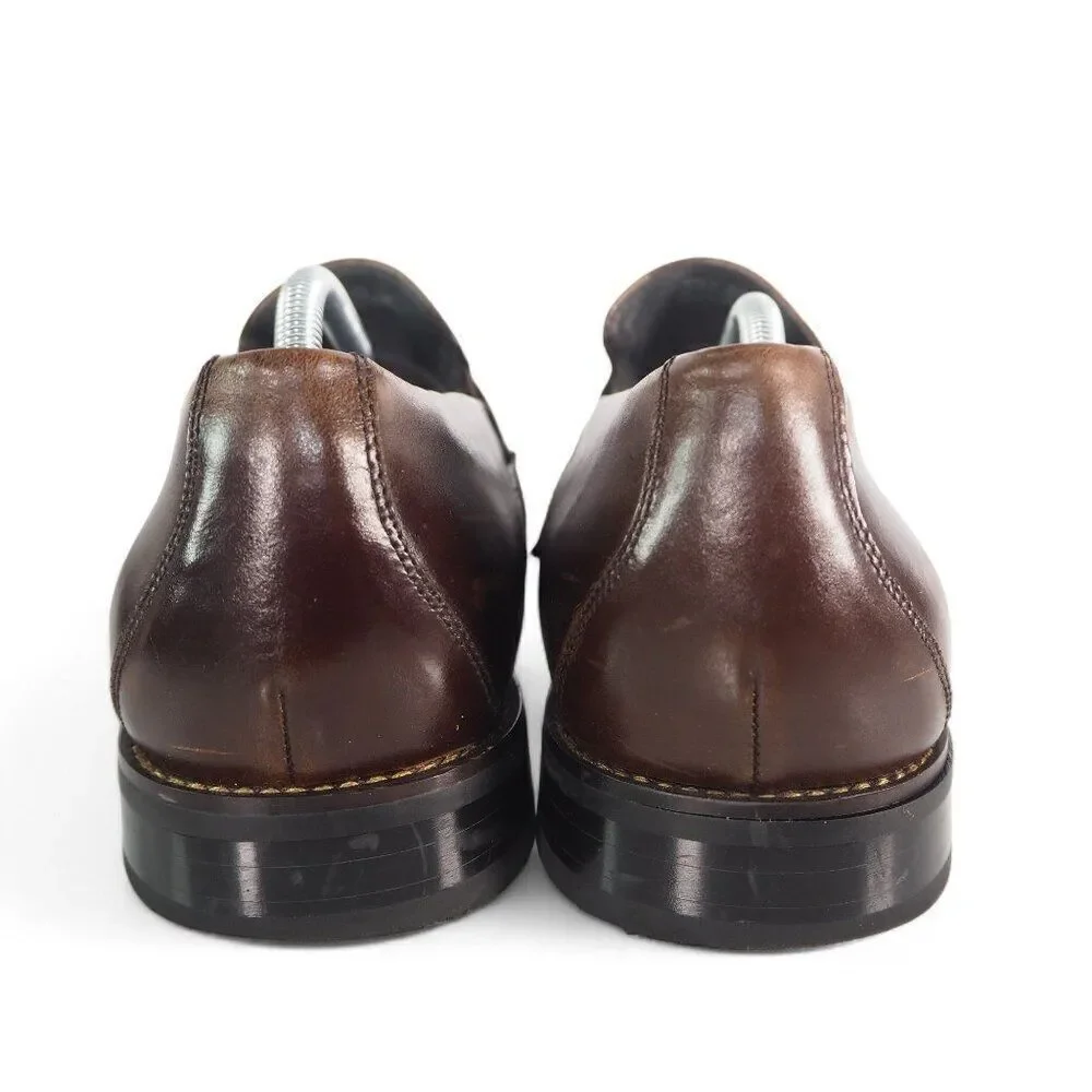 Stacy Adams Fontaine‎ Leather Slip-on Loafers Cognac Brown 24915-200 Men's 11M
